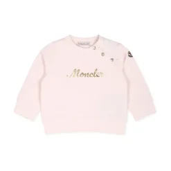 Rundhals-Sweatshirt mit Gold-Logo>Moncler Outlet