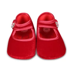 e Samt-Ballerinas mit Kristallriemen>Monnalisa Clearance