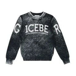 Rundhalspullover mit kontrastierendem Logo>Iceberg New