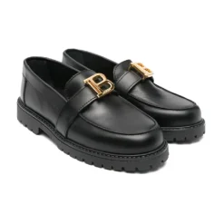 Gold Loafer Schuhe Stilvoll>Balmain Clearance