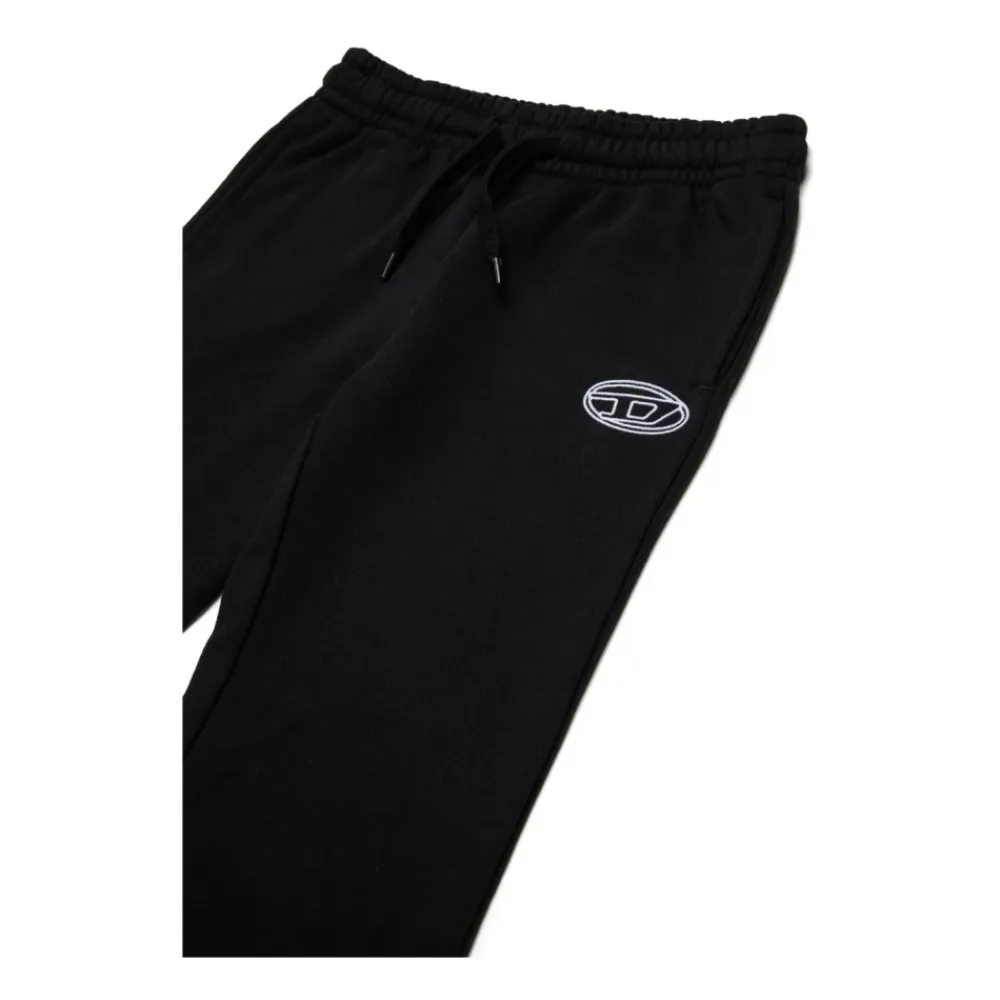 e Ausgestellte Baumwollhose mit Logo>Diesel Sale