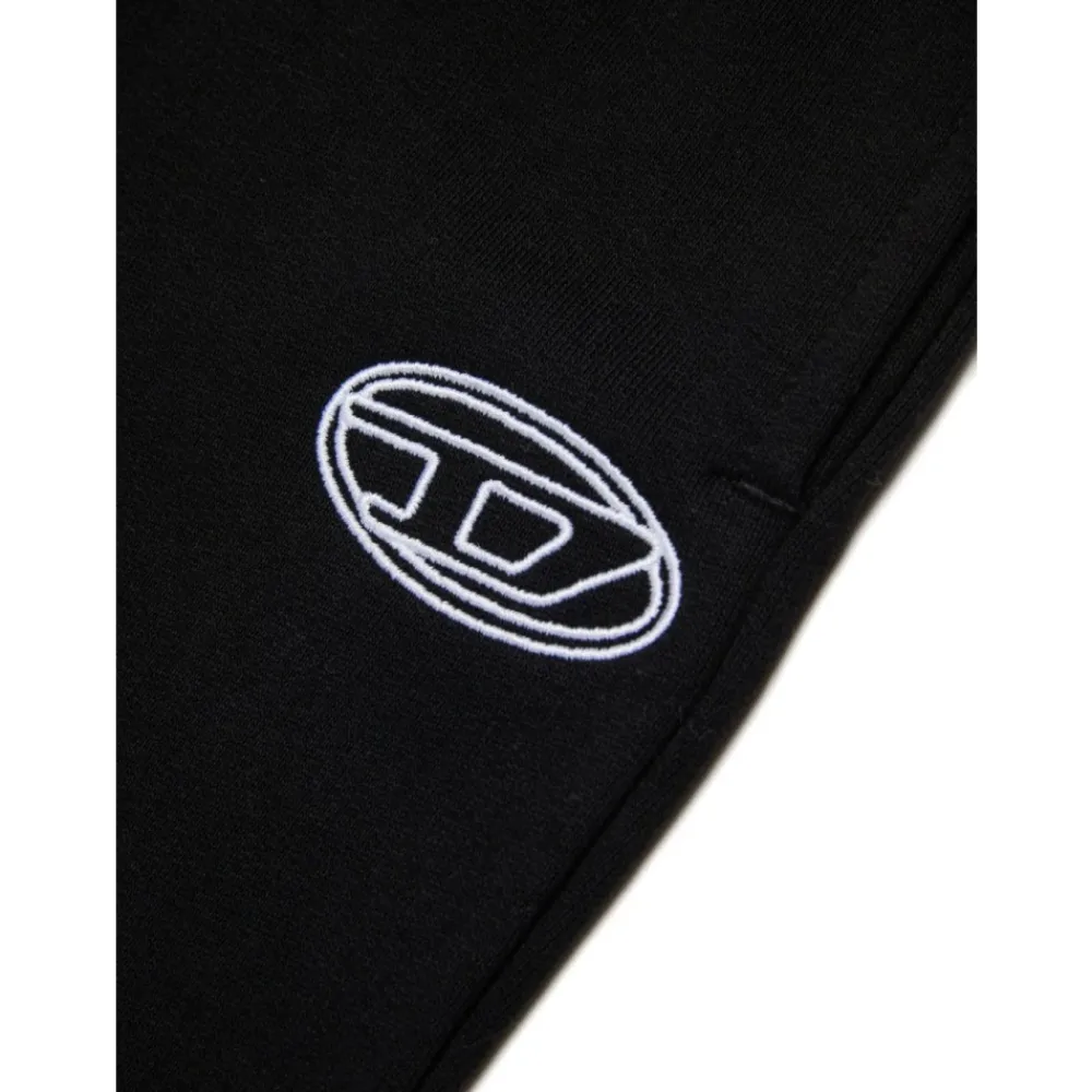 e Ausgestellte Baumwollhose mit Logo>Diesel Sale