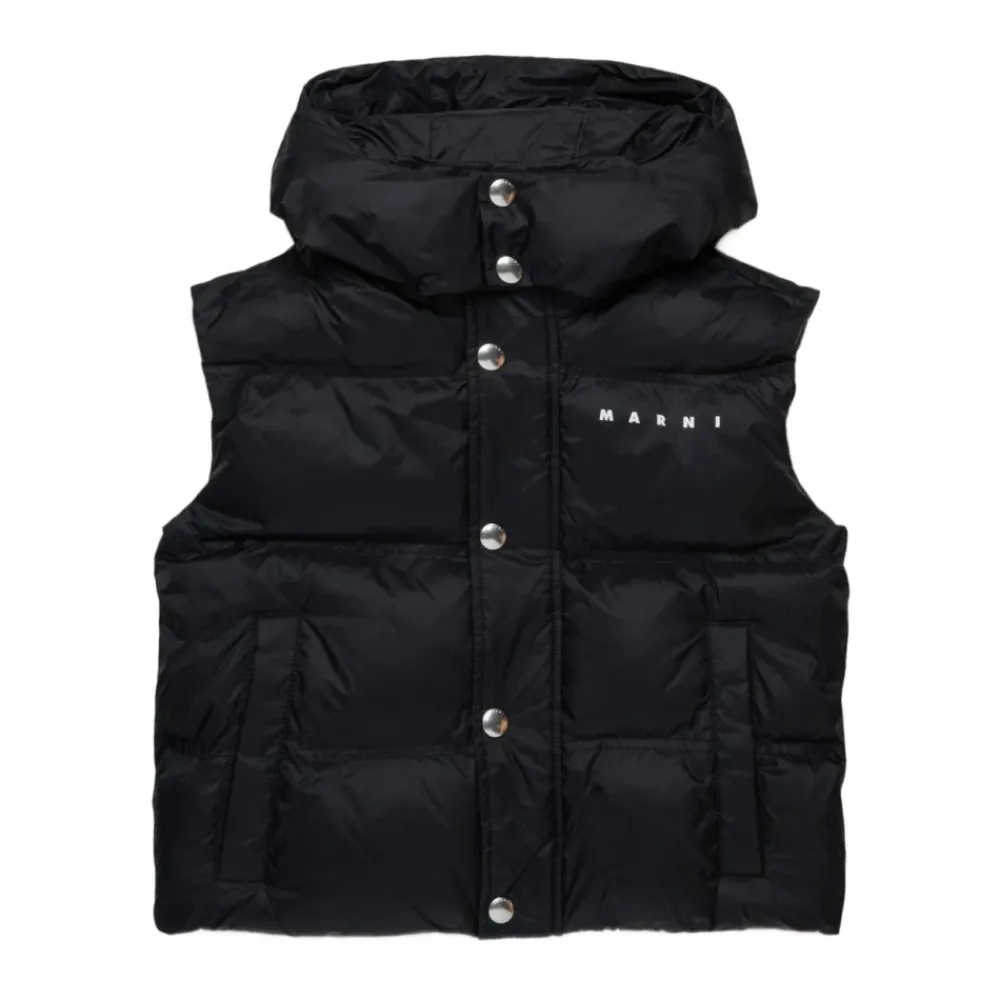 e kurze ärmellose Daunenjacke mit Kapuze>Marni Hot