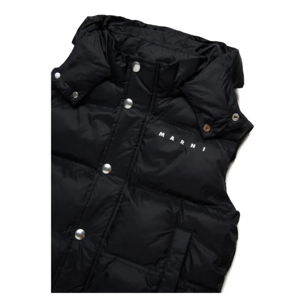 e kurze ärmellose Daunenjacke mit Kapuze>Marni Hot