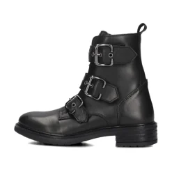 e Leder-Mädchenstiefel mit Schnallen>Giga Online