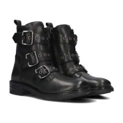 e Leder-Mädchenstiefel mit Schnallen>Giga Online