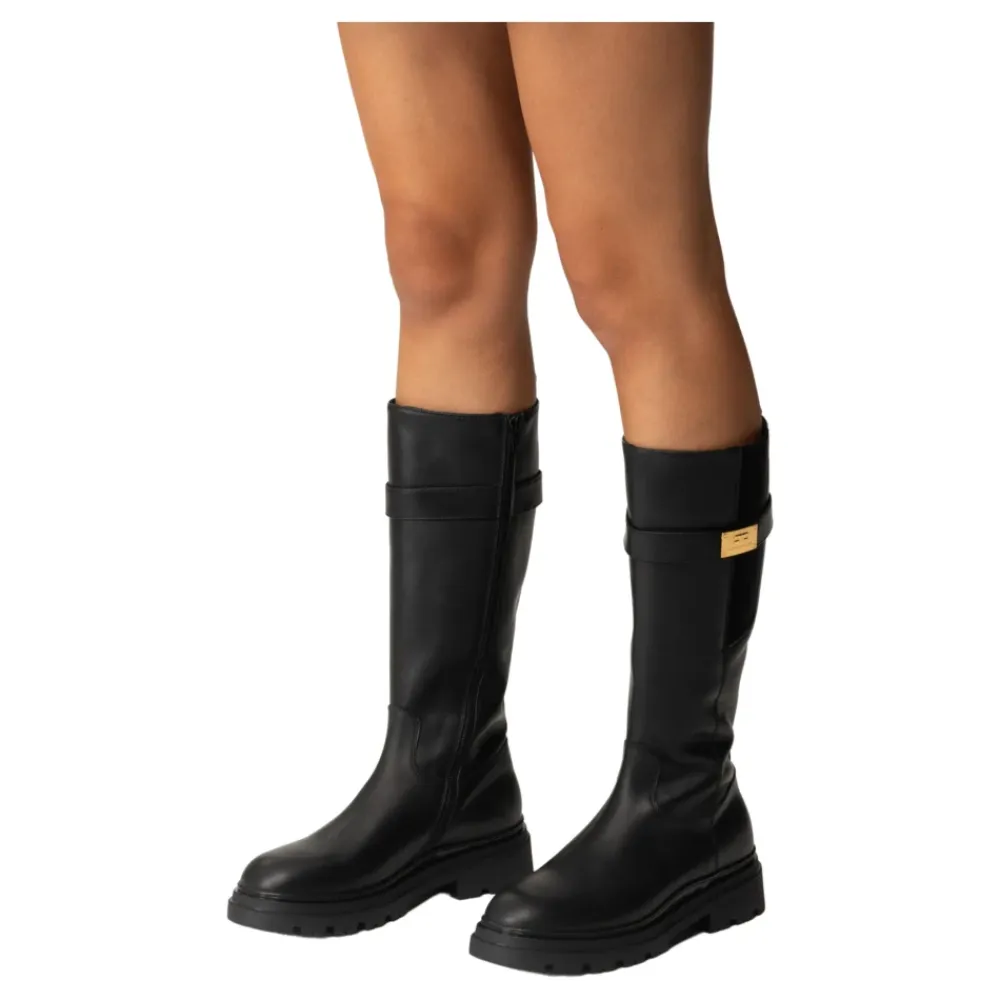 e Leder-Slipper-Stiefel>Elisabetta Franchi Outlet