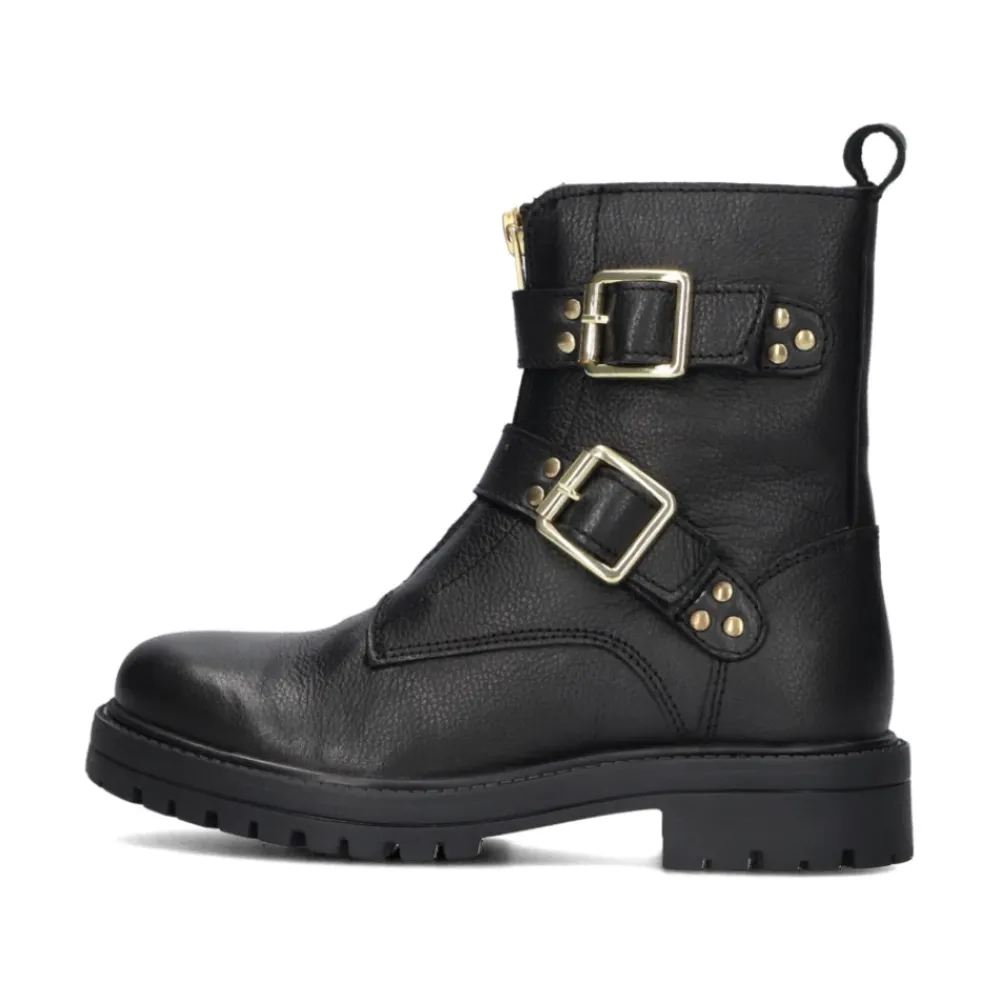 e Lederstiefel mit goldener Reißverschluss>Wysh Best