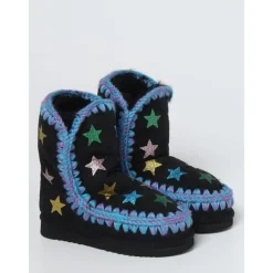 Schwarze Sternenstiefel für Kinder>Mou Discount