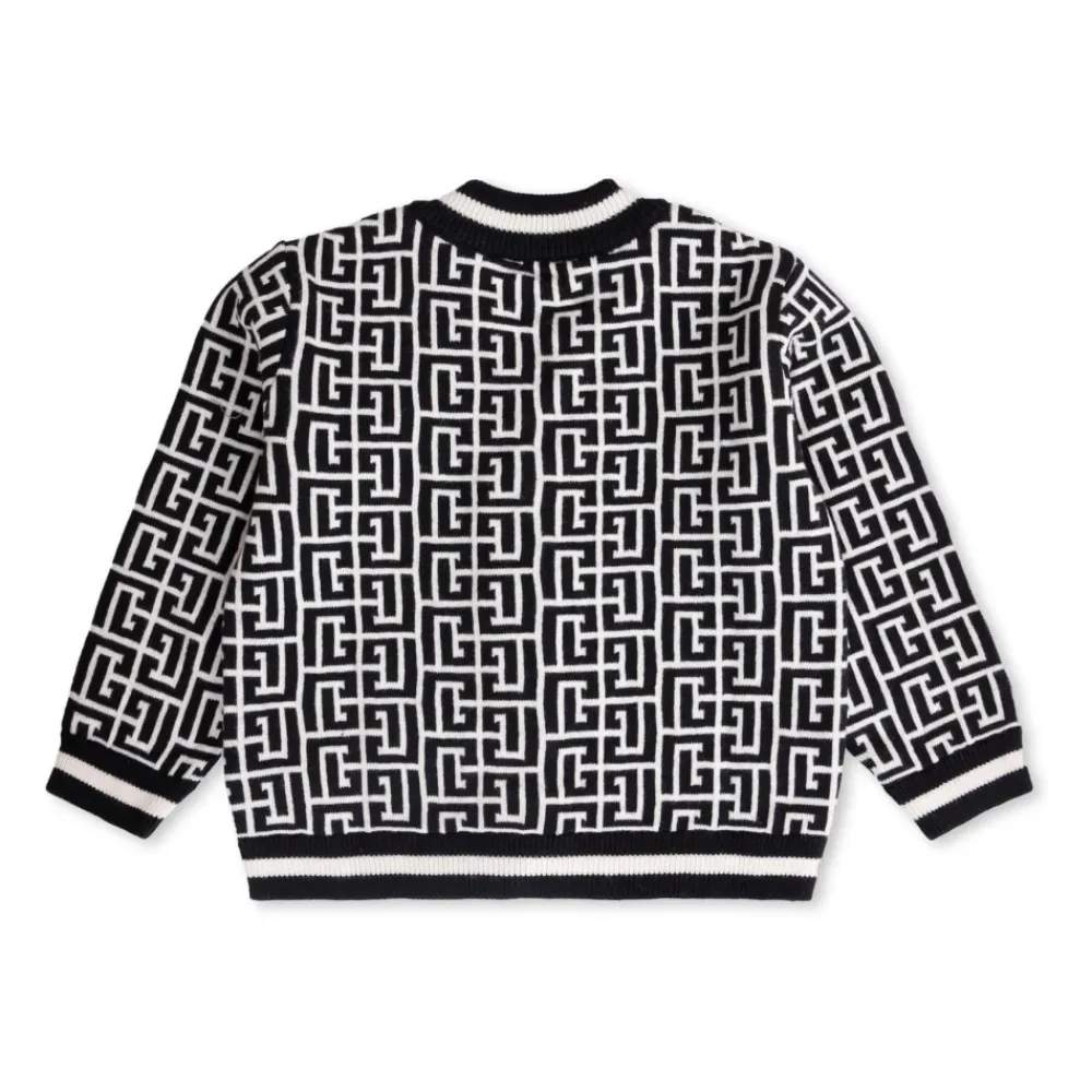 er V-Ausschnitt Cardigan mit Goldknöpfen>Balmain Online