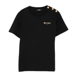 es & Goldenes Stilvolles Mädchen T-Shirt>Balmain Sale