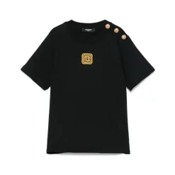 es T-Shirt mit gesticktem Logo>Balmain Sale