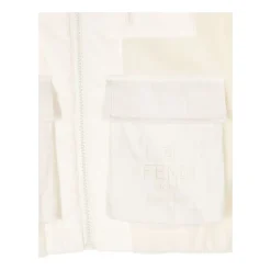 Shearling Jacke mit Kapuze Cremeweiß>Fendi Online