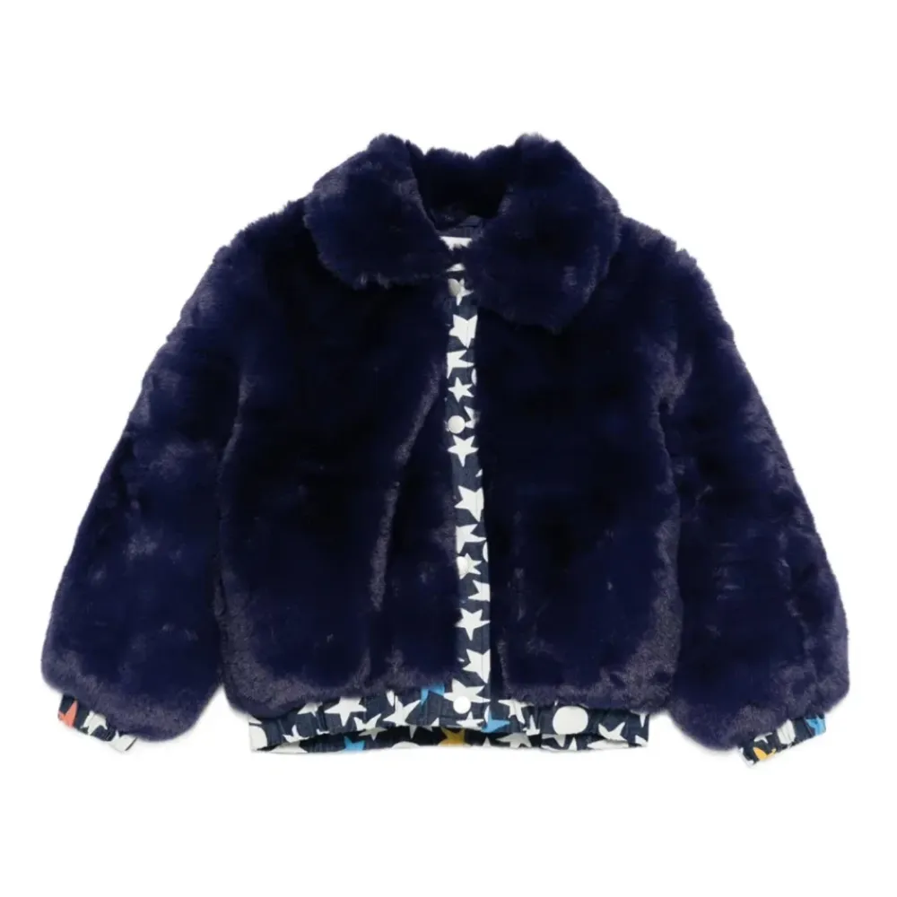 Shearling Print Knopf Mantel>Stella McCartney Hot