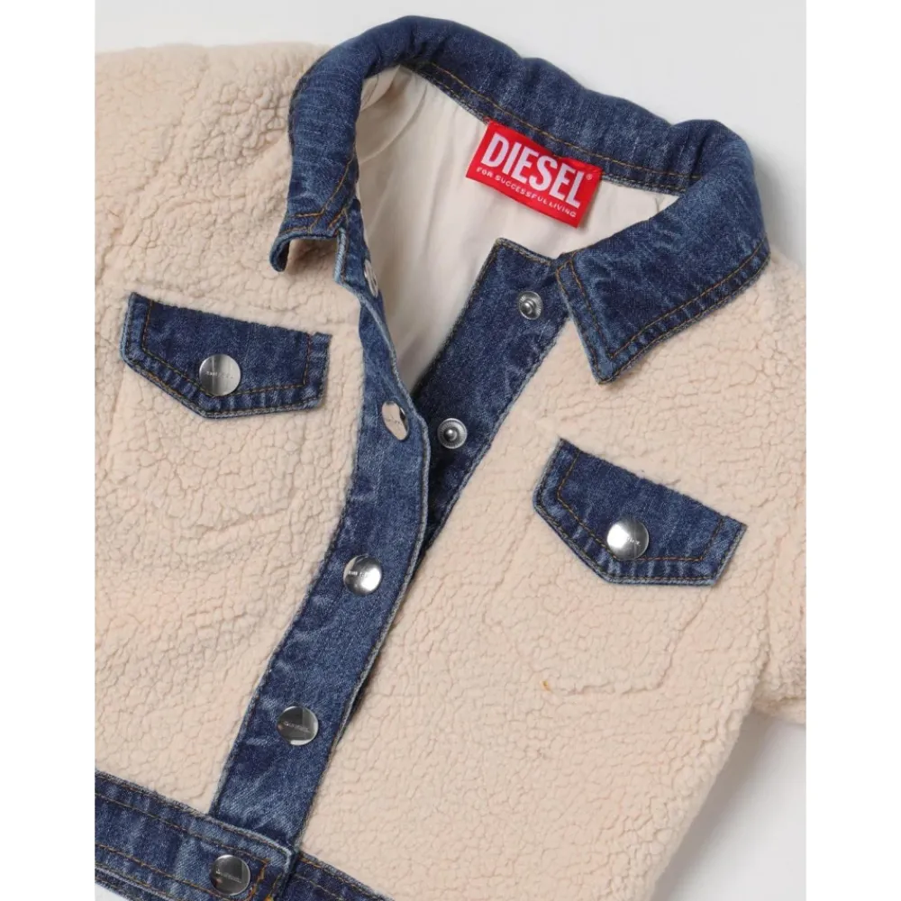 Sherpa Fleece Denim Jacke>Diesel Discount
