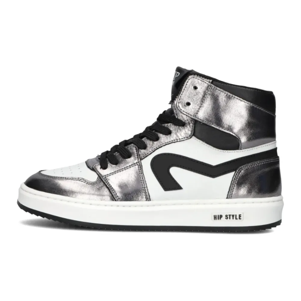 Silberne High Top Mädchen Sneakers>Hip Hot