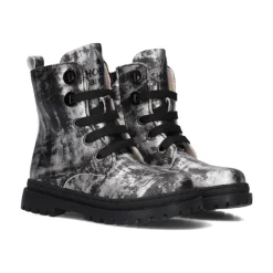 Silberne Schnürstiefel für Mädchen>Shoesme New