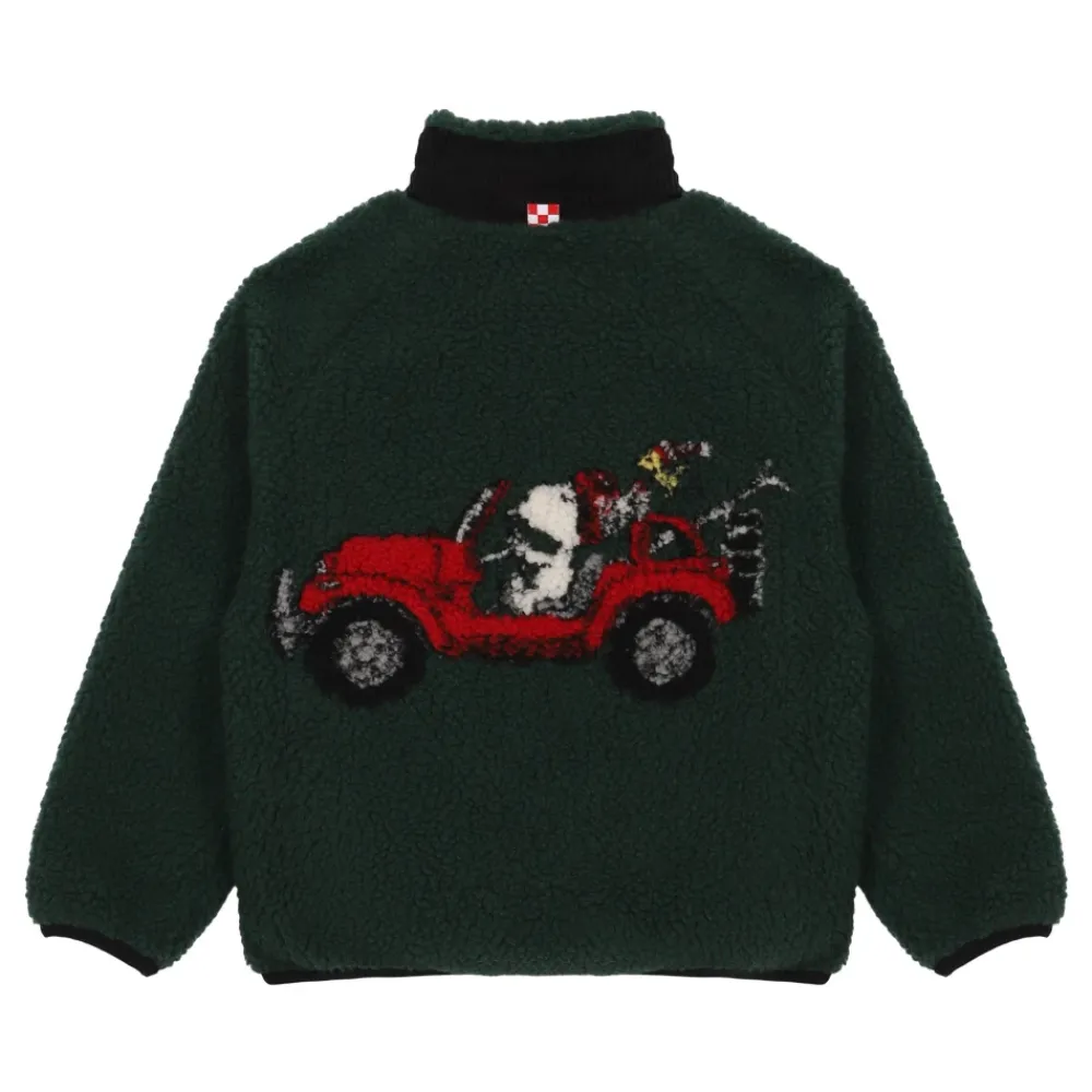 Snoopy Ski Car 51 Curly Fleece Jacke mit Tasche>MC2 Saint Barth New