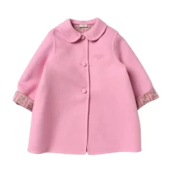 Stilvoller Baby Mädchen Mantel mit Kragen>Fendi Sale