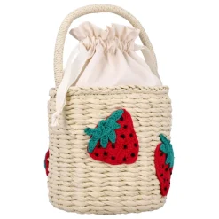 Strawberry Straw Bucket Bag>Stella McCartney Outlet