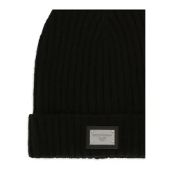 Strickmütze mit Logo-Plakette>Dolce & Gabbana Sale
