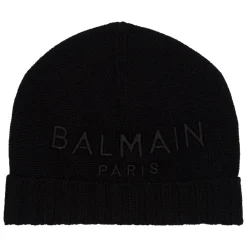 Strickmütze mit Logo-Stickerei>Balmain Outlet