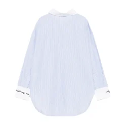 Striped Embroidered Shirt>MSGM Online