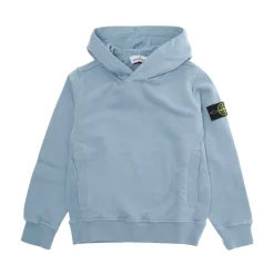 Sweatshirt mit fester Kapuze und Logo-Patch am Ärmel>Stone Island Online