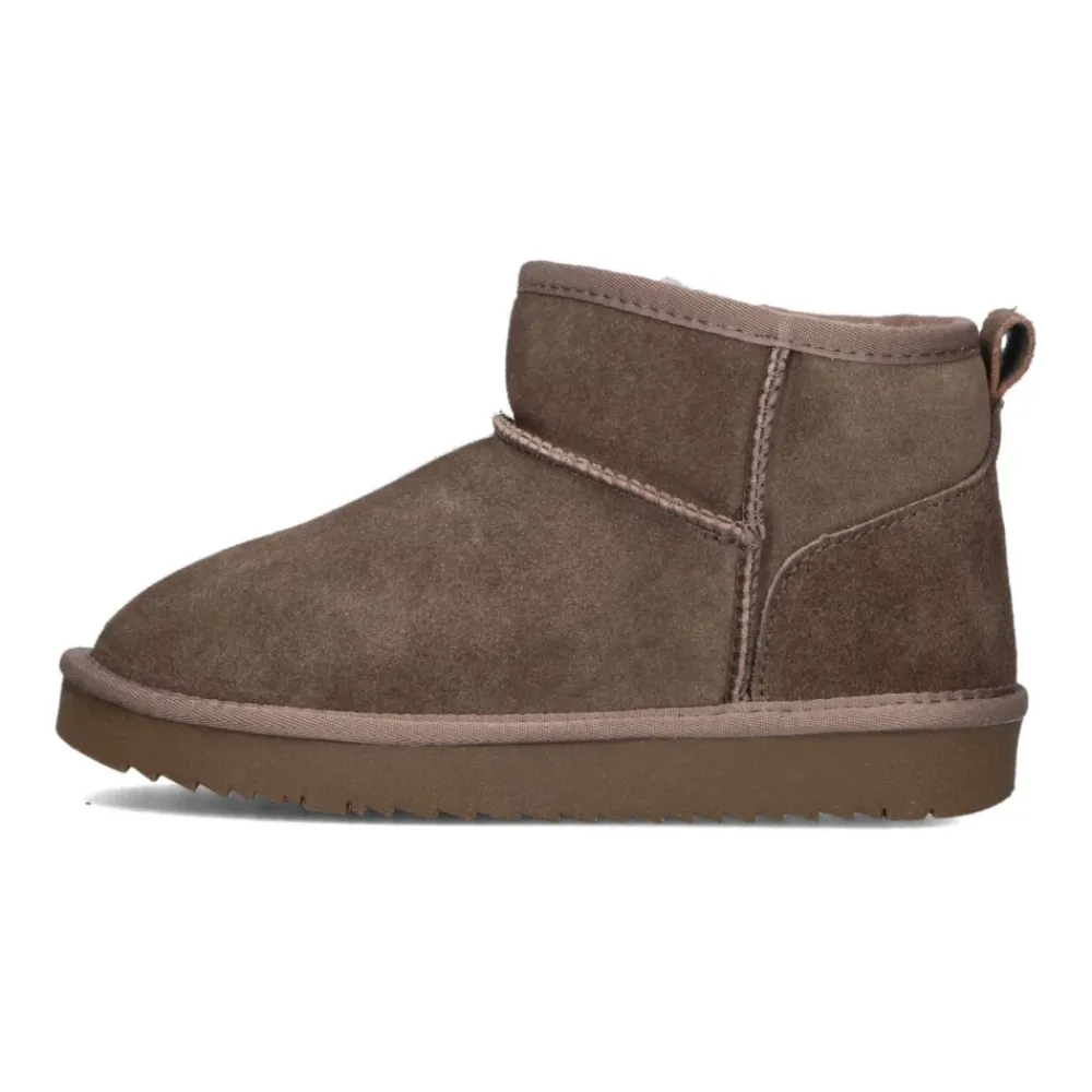 Taupe Kunstfell Stiefel Julia>Omoda Hot