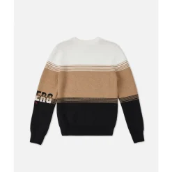 Tricolor Striped Sweater><noscript><img width=