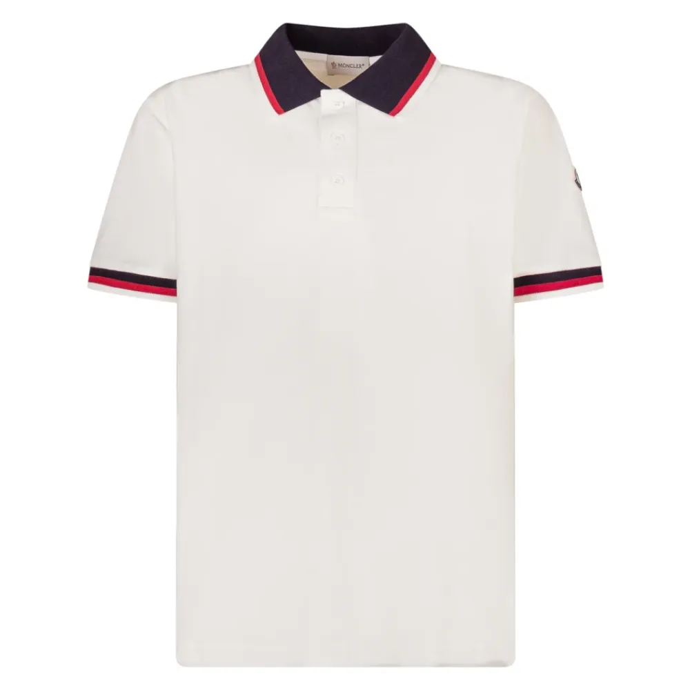Trikot-besetztes Baumwoll-Poloshirt>Moncler New