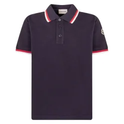 Trikot-besetztes Baumwoll-Poloshirt>Moncler Clearance