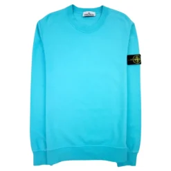 Türkis Junior Sweatshirt mit Logo-Patch>Stone Island Outlet