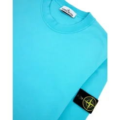 Türkis Junior Sweatshirt mit Logo-Patch>Stone Island Outlet