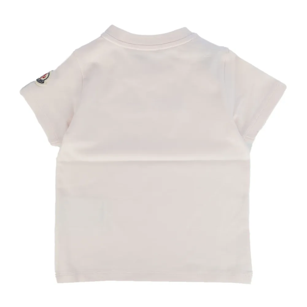 T-Shirt mit Bären-Print und Logo-Patch>Moncler Clearance