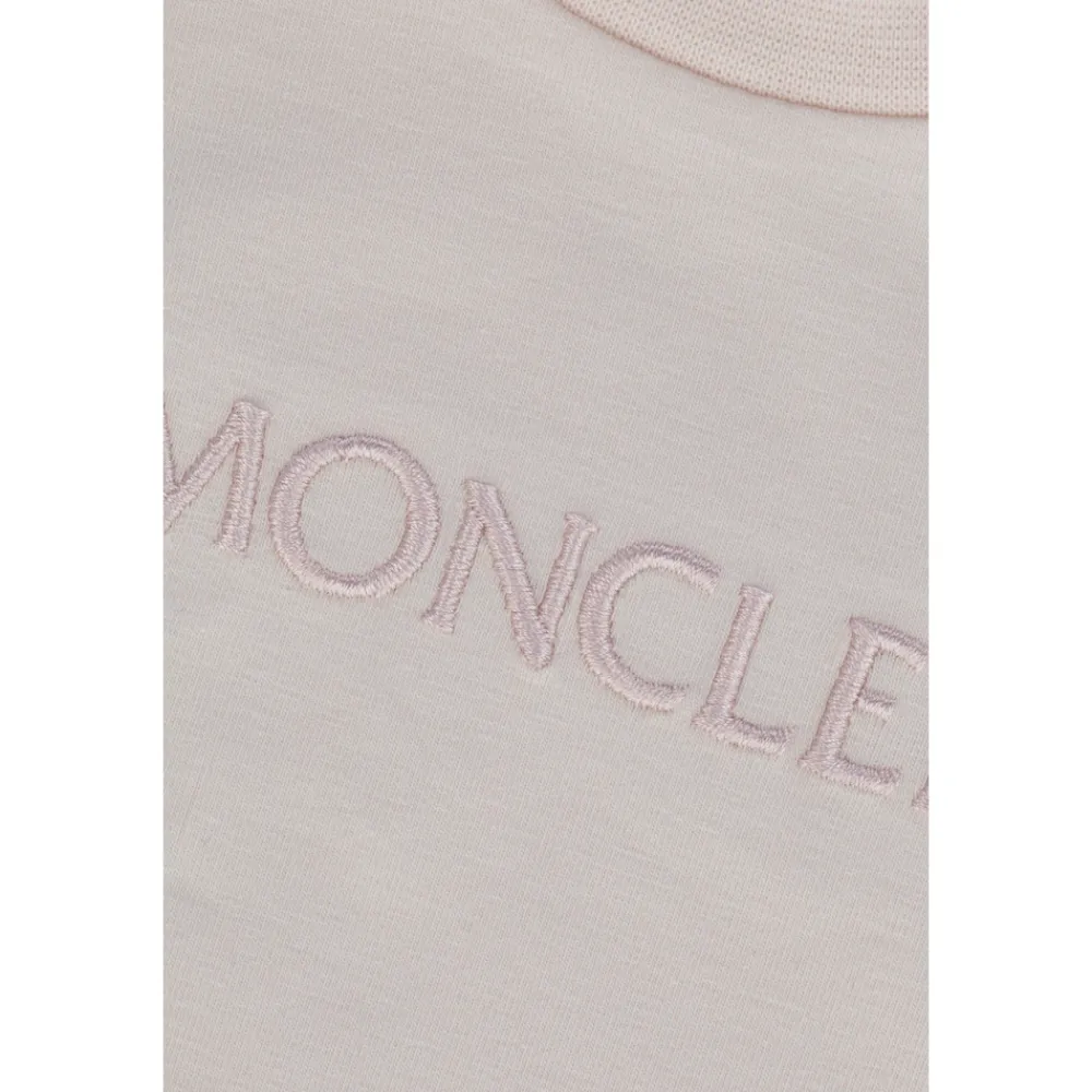 T-Shirt mit Bären-Print und Logo-Patch>Moncler Clearance