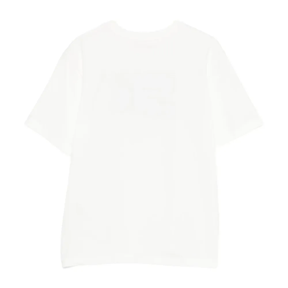 T-Shirt mit halbem Ärmel und Logo aus Baumwolle>Elisabetta Franchi