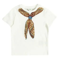 T-Shirt mit Schal-Print>Fendi Sale