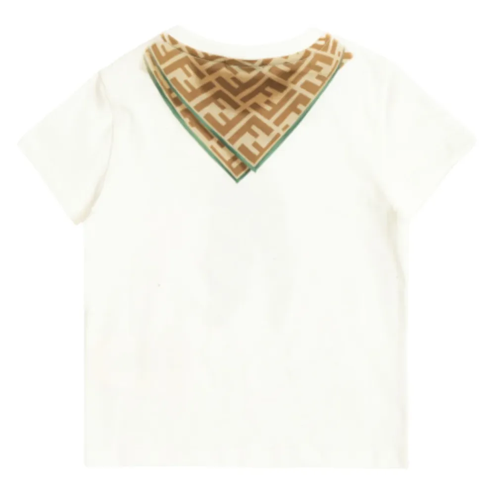 T-Shirt mit Schal-Print>Fendi Sale
