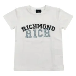 T-Shirt mit Strass-Logo>John Richmond Discount