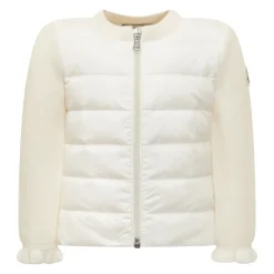 Wattierte Strickjacke mit Wollreißverschluss>Moncler