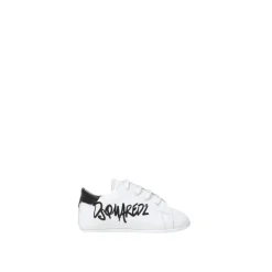 Weiche Sohle Ledersneaker für Babys>Dsquared2 Online