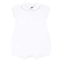 e Baumwollkleid mit Slogan-Stickerei>Little Bear