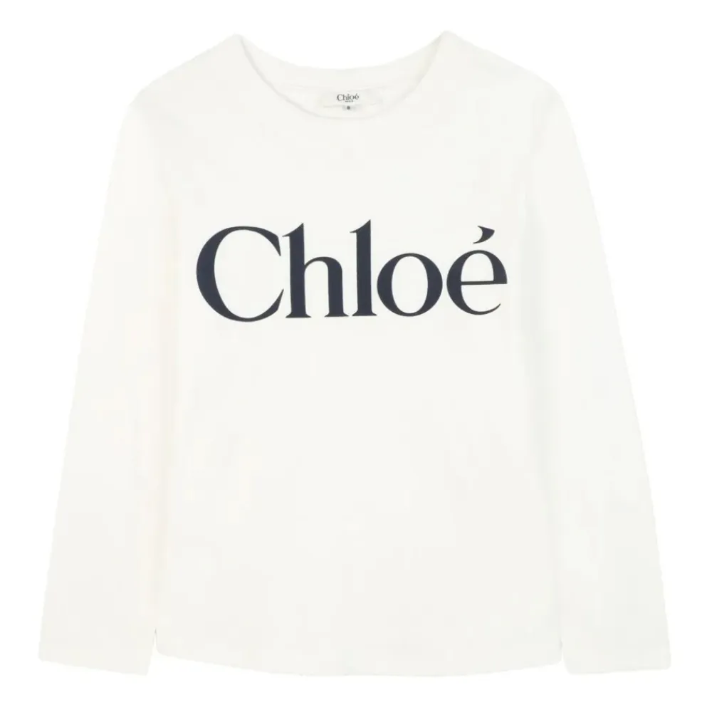 e Baumwoll-Langarm-T-Shirt>Chloé New