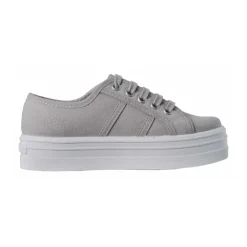 Weiße Canvas-Sneaker mit Silberösen>Victoria New