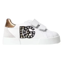 e Leder-Sneakers mit Klettverschluss>Dolce & Gabbana Outlet