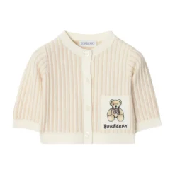 Weißer Crew Neck Pullover mit Streifendetails>Burberry Discount