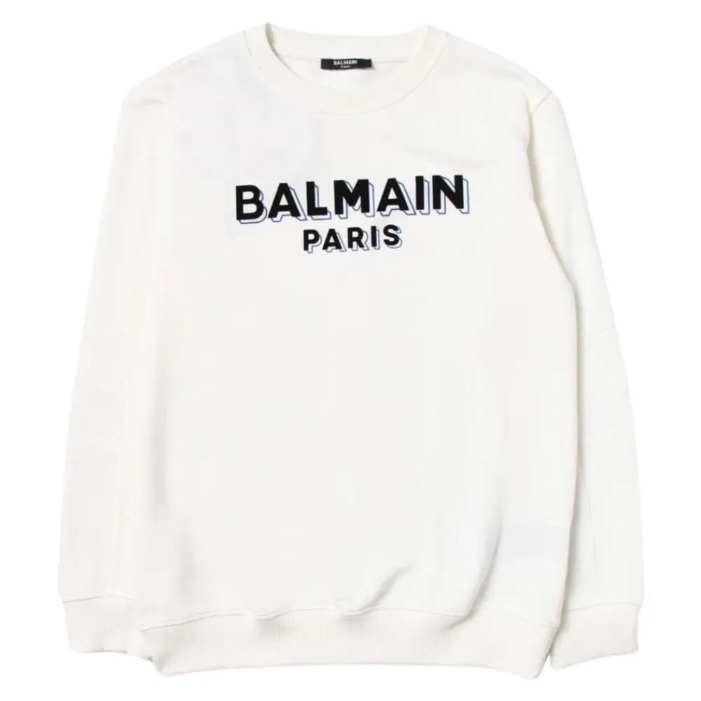 er Pullover Samt Logo Langarm>Balmain Hot