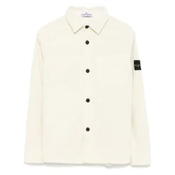 es Baumwollhemd mit geripptem Samt>Stone Island