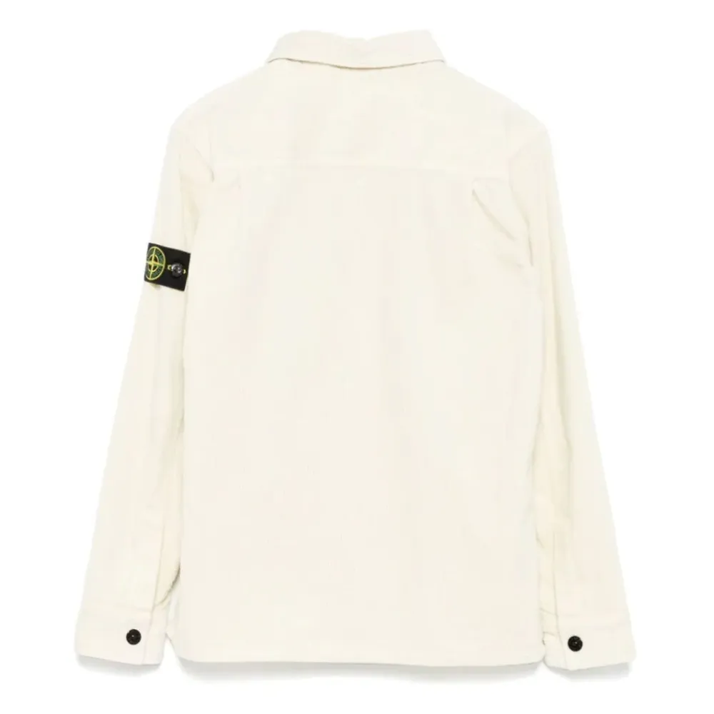 es Baumwollhemd mit geripptem Samt>Stone Island